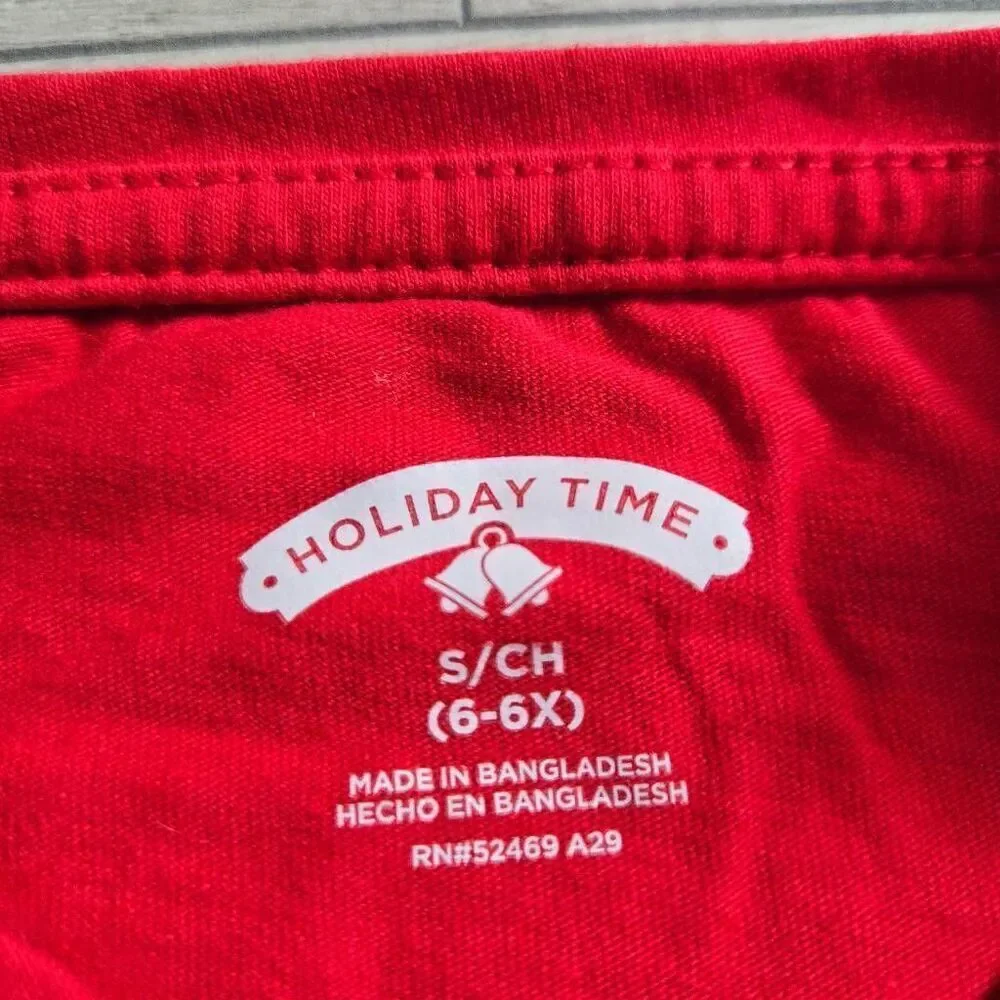 Holiday Time Christmas shirt S6/6x